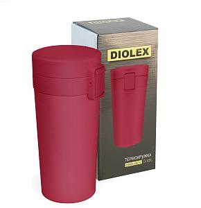 Термокружка Diolex 450 мл DXMV-450-4 (с кнопкой клапаном)(тёмно красная)