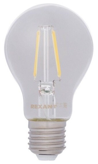 Лампа филаментная REXANT Груша A60 11.5 Вт 1380 Лм 4000K E27 прозрачная колба
