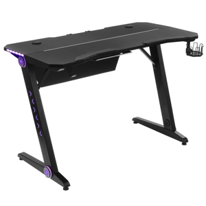 Стол игровой Cactus CS-GTIZ-BK-CARBON-RGB столешница МДФ карбон каркас черный