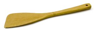 Лопатка кулинарная бамбуковая угловая 120 мм [[FJ110]]