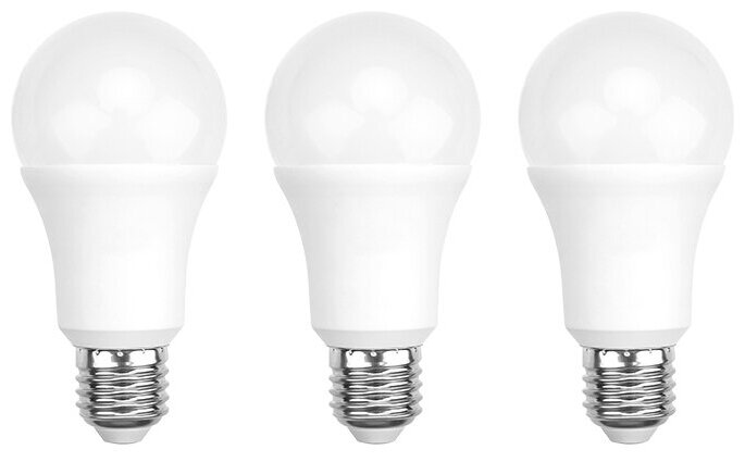Лампа светодиодная REXANT Груша A60 25.5 Вт E27 2423 Лм 4000 K нейтральный свет (3 шт./уп.)