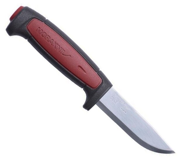 Нож Mora Pro C (12243) стальной разделочный лезв.91мм прямая заточка бордовый/черный