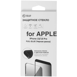 Защитное стекло для экрана Redline черный для Apple iPhone 13/13 Pro 1шт. (УТ000027017)