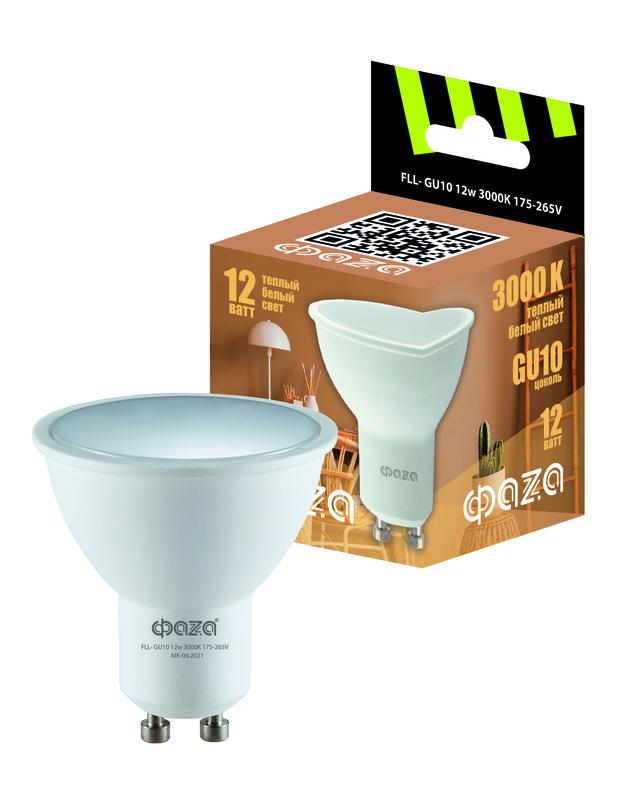 Лампа светодиодная FLL-GU10 12Вт 3000К 175-265В 50Гц ФАZА 5038745
