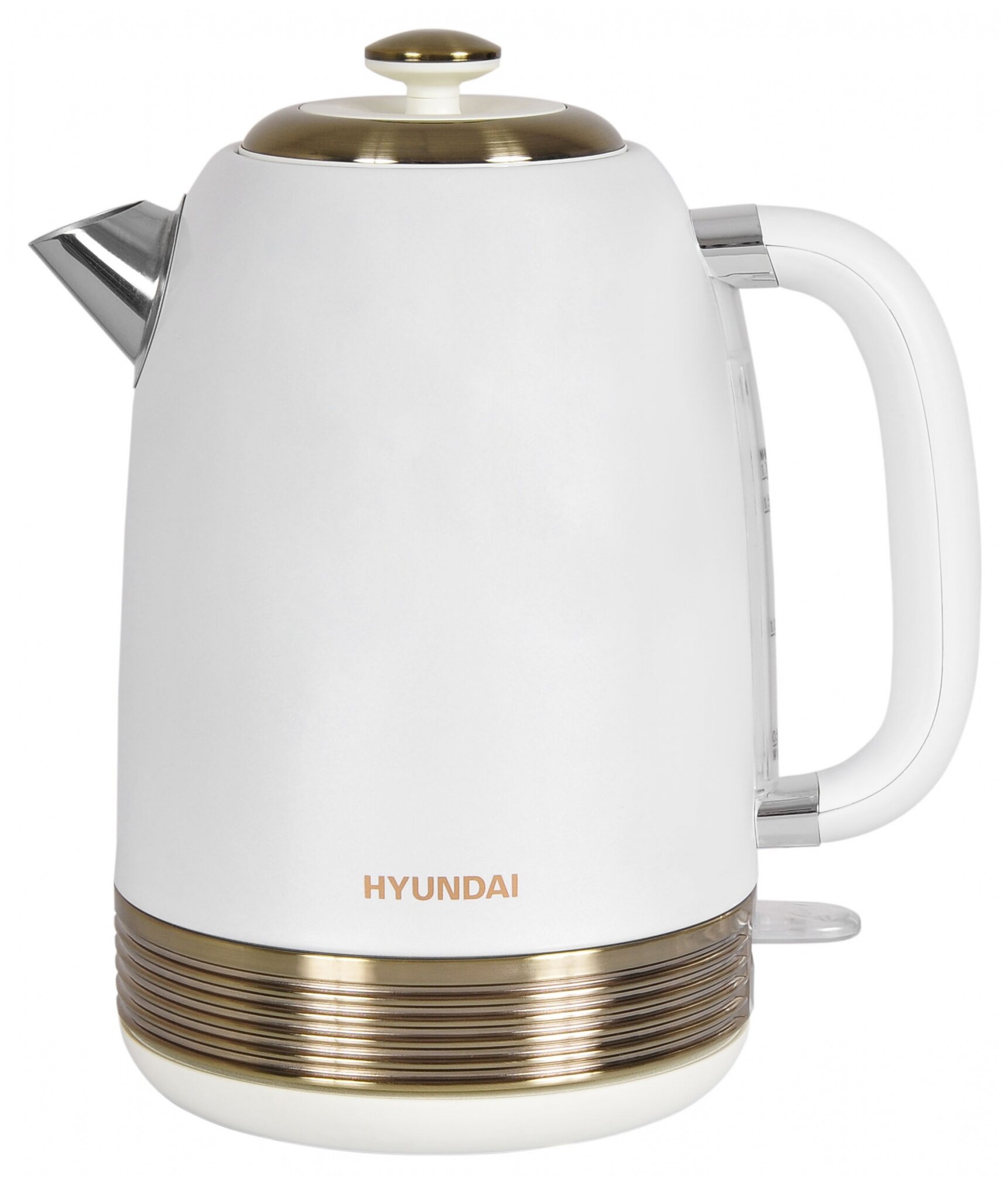 Чайник электрический hyundai hyk s4500 2200вт жемчужный и золотистый