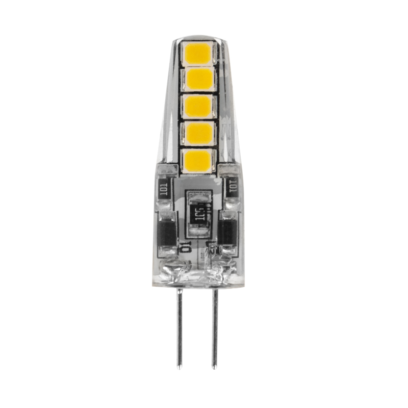 Лампа светодиодная REXANT капсульного типа JC-SILICON G4 12 В 2 Вт 6500 K холодный свет (силикон)