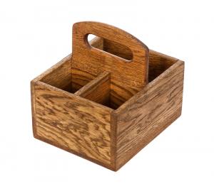 Ящик для сервировки 190х170 мм деревянный с ручкой