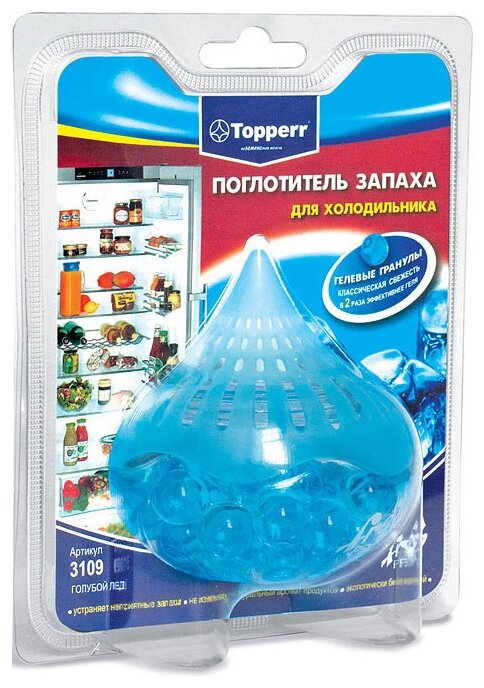 Поглотитель запаха д/холодильника Topperr 3109 (Голубой лед)