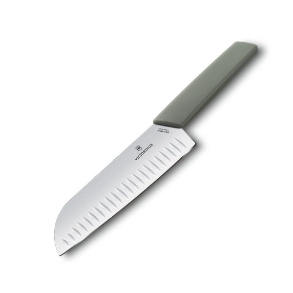 Нож кухонный Victorinox Swiss Modern (6.9056.17K6B) стальной разделочный лезв.170мм оливковый блисте