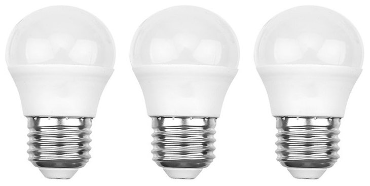 Лампа светодиодная REXANT Шарик (GL) 9.5 Вт E27 903 Лм 4000 K нейтральный свет (3 шт./уп.)