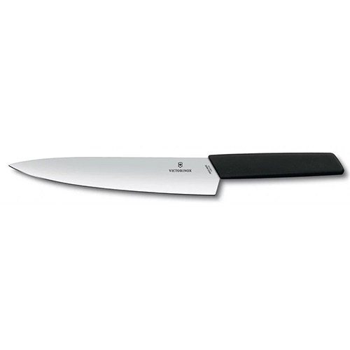 Нож кухонный Victorinox Swiss Modern (6.9013.22B) стальной разделочный лезв.220мм черный блистер