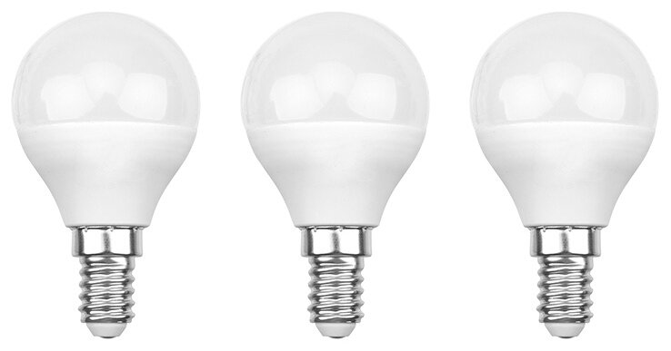Лампа светодиодная REXANT Шарик (GL) 11.5 Вт E14 1093 Лм 4000 K нейтральный свет (3 шт./уп.)