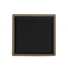 Тарелка квадратная «Corone Rustico» 260х260мм бежевая с черным