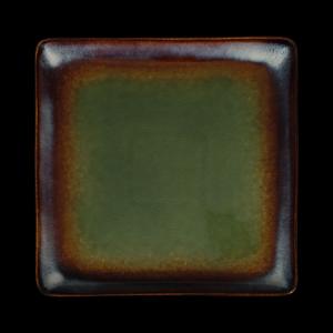 Тарелка квадратная «Corone Verde» 270х270 мм синий+зеленый