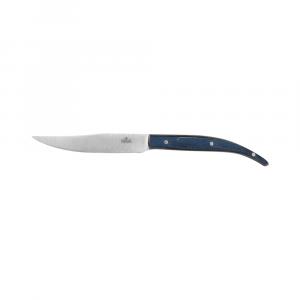 Нож для стейка 235 мм без зубцов Luxstahl синяя ручка
