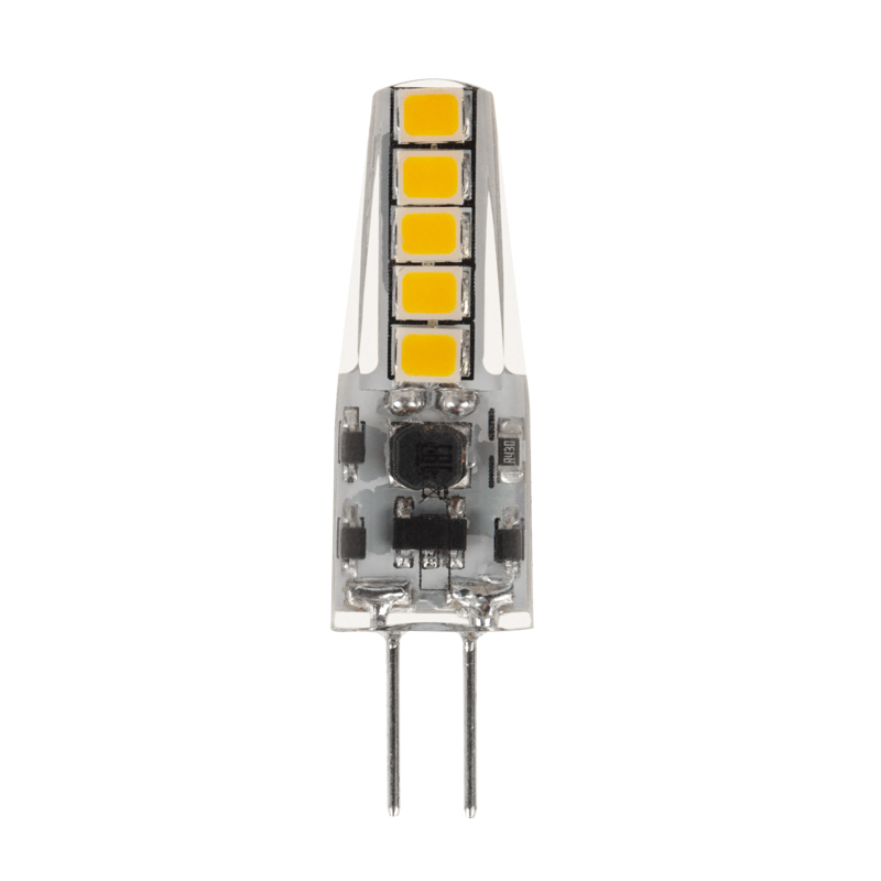 Лампа светодиодная REXANT капсульного типа JC-SILICON G4 12 В 2 Вт 2700 K теплый свет (силикон)