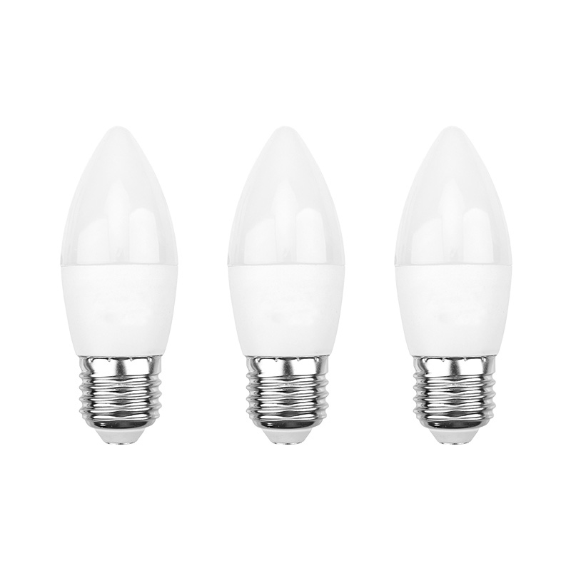 Лампа светодиодная REXANT Свеча CN 9.5 Вт E27 903 Лм 4000 K нейтральный свет (3 шт./уп.)