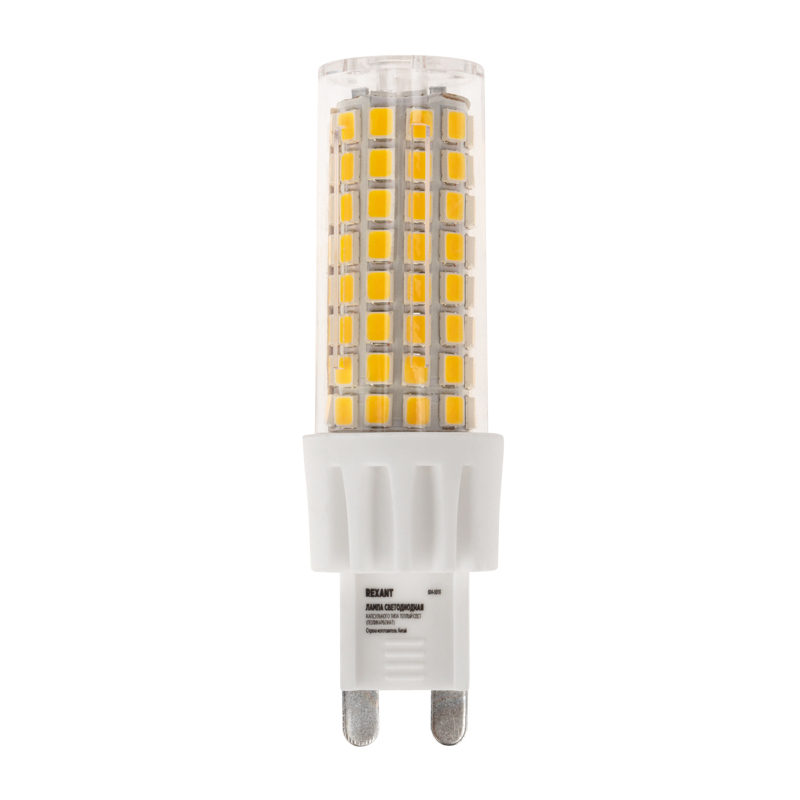Лампа светодиодная REXANT капсульного типа JD-CORN REXANT G9 230 В 7 Вт 2700 K теплый свет (поликарб
