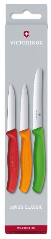 Набор ножей Victorinox Swiss Classic Paring (6.7116.32) стальной лезв.110мм ассорти карт.коробка