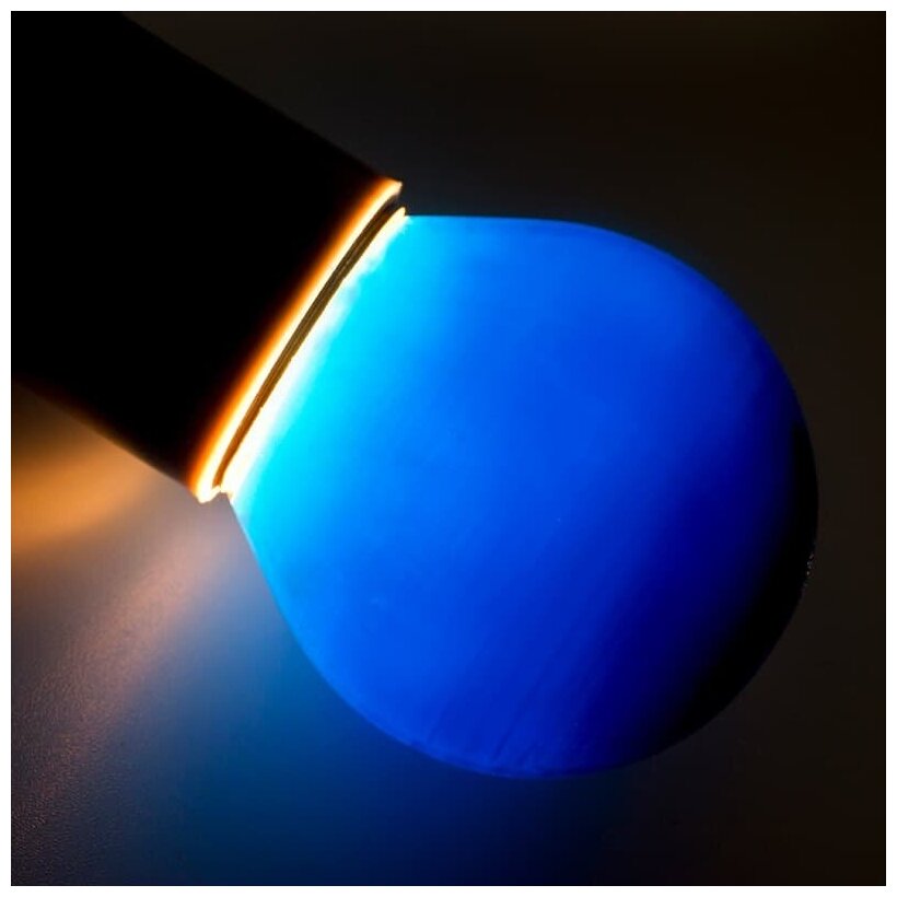 Лампа накаливания e27 10 Вт синяя колба