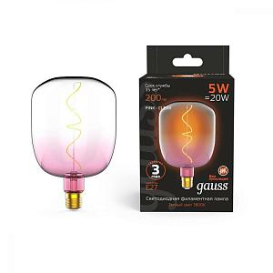 Лампа Filament V140 5W 200lm 1800К Е27 pink-clear flexible LED