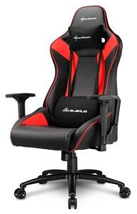 Игровое кресло Sharkoon Elbrus 3 чёрно-красное (синтетическая кожа) (ELBRUS-3-BK/RD)