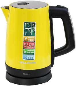 Чайник Willmark WEK-1758S желтый (1.7л,нерж)