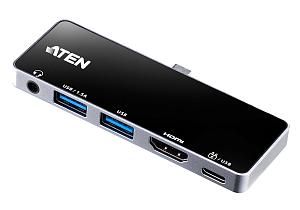 Многопортовая сверх-портативная док-станция ATEN USB-C Travel Dock with Power Pass-Through