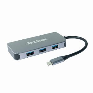 Док-станция D-Link DUB-2335/A1A с разъемом USB Type-C, 3 портами USB 3.0, 1 портом USB Type-C/PD 3.0