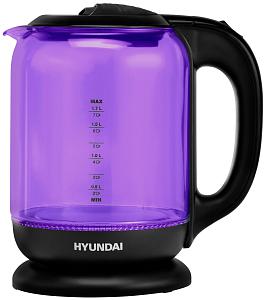 Чайник электрический Hyundai HYK-G5809 1.8л. 2200Вт фиолетовый/черный (корпус: стекло)