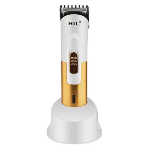 Машинка для стрижки волос HTC AT-518A (3Вт.аккум/сеть.0,5мм-6мм.золот/бел)