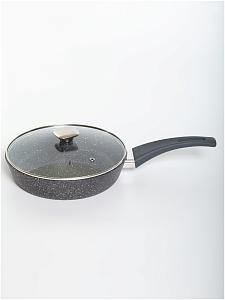 Сковорода с крышкой TALKo 212-52025  а/п, 24см серый мрамор
