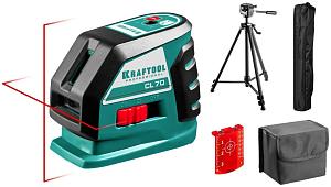 Уровни лазерные KRAFTOOL 34660-3  линейный ''cl-70-3'' 20м / 70м детектор