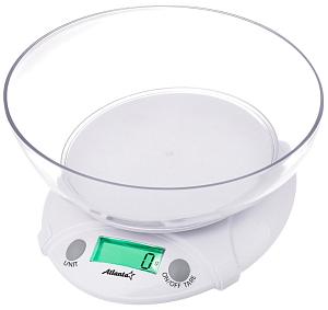 Весы кухонные электронные ATLANTA ATH-6223 (white) с чашей