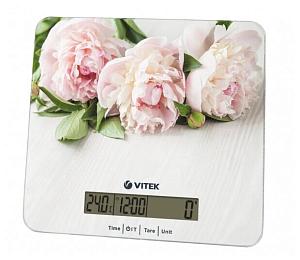 Весы кухонные Vitek VT-2414 (MC) цветы 1. Максимальный вес 10 кг  2. Цена деления 1 г 3. Размер LCD 