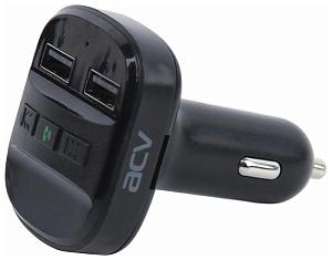 Автомобильный FM-модулятор ACV FMT-121B черный MicroSD BT USB (37575)