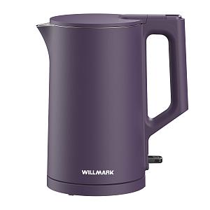 Чайник Willmark WEK-1828PS (1.8л,двустен. корпус,защ. от перегр,STRIX контроллер,2Квт.фиолет)