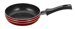 Сковорода-мини с антипригарным покрытием non-stick под мрамор "MercuryHaus",MC - 6325  16 см,красный
