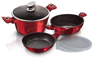 Набор посуды Berlinger Haus BH-7046 Burgundy Metallic Line 6 пр./красный