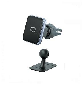 Автомобильный держатель для смартфонов Qumo MagFix, с креплением на решетку воздуховода и на панель 