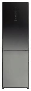 Холодильник Hitachi R-BG 410 PU6X XGR (190х65х59,5см) градуированное черно-серебристое стекло