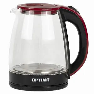 Чайник Optima EK-1832G (1,8л, 2200Вт.стекло, черный)