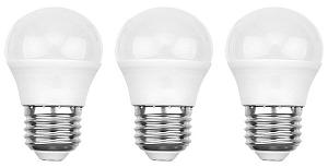 Лампа светодиодная REXANT Шарик (GL) 9.5 Вт E27 903 Лм 2700 K теплый свет (3 шт./уп.)