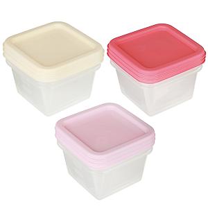 Набор контейнеров квадратных VETTA (861-287) 3шт, 0,33л, пластик, 3 цвета