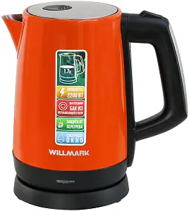 Чайник Willmark WEK-1758S оранжевый (1.7л,нерж)