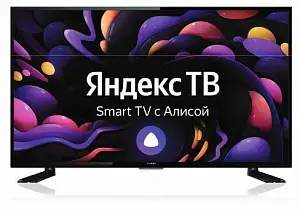 Телевизор LED Yuno 43" ULX-43TCS2234 Яндекс.ТВ черный FULL HD 50Hz DVB-T2 DVB-C DVB-S2 USB WiFi Smar
