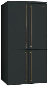 Холодильник SMEG FQ60CAO5 антрацит, фурнитура латунная